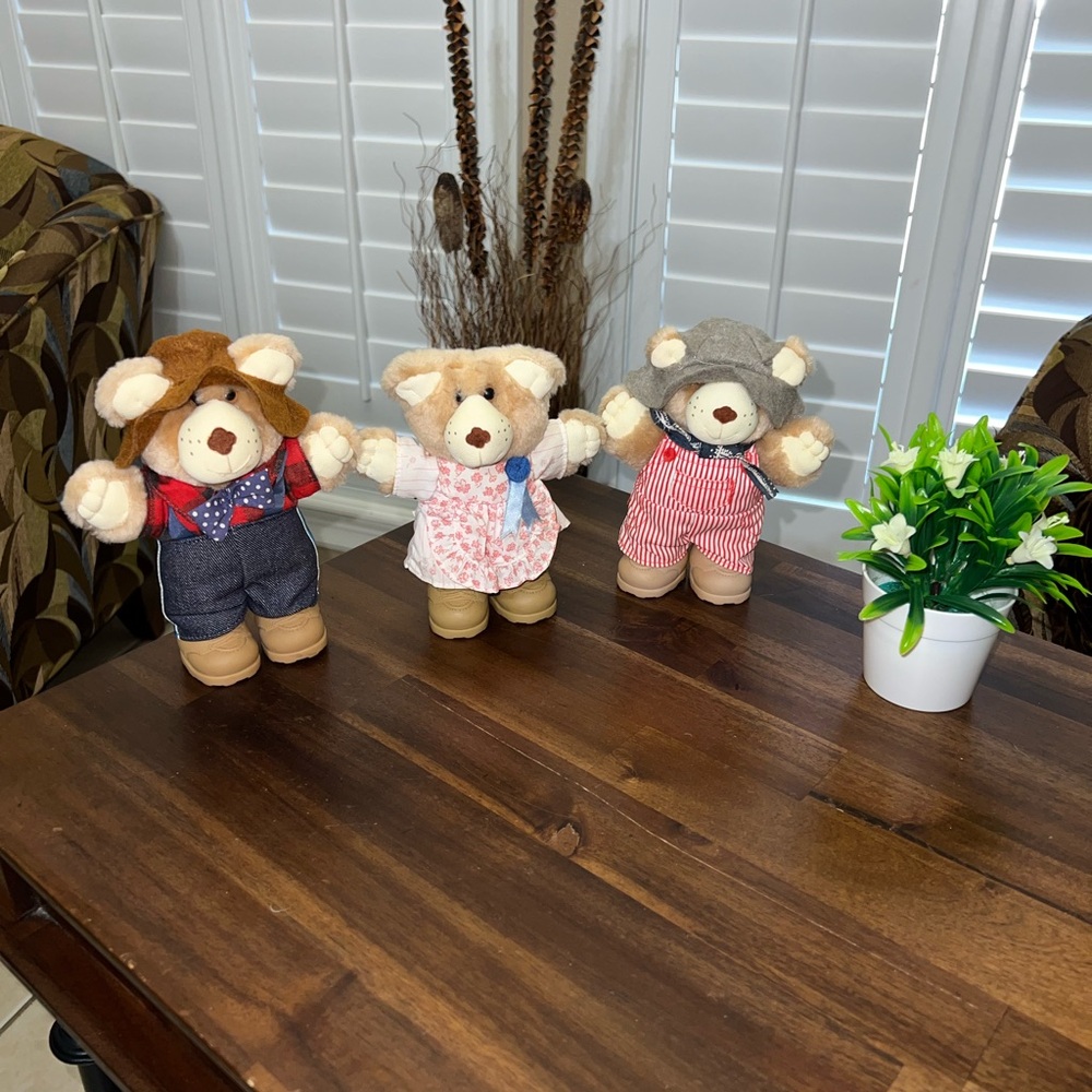 Farmhouse 1986 Wendy's Plush Bears Furskin teddy bears cosplay